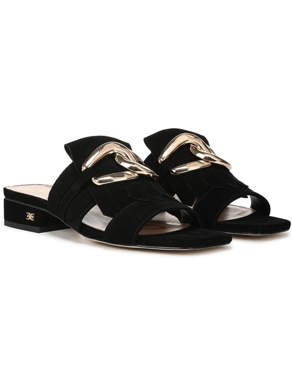 Sam Edelman Black Suede Slide Sandals